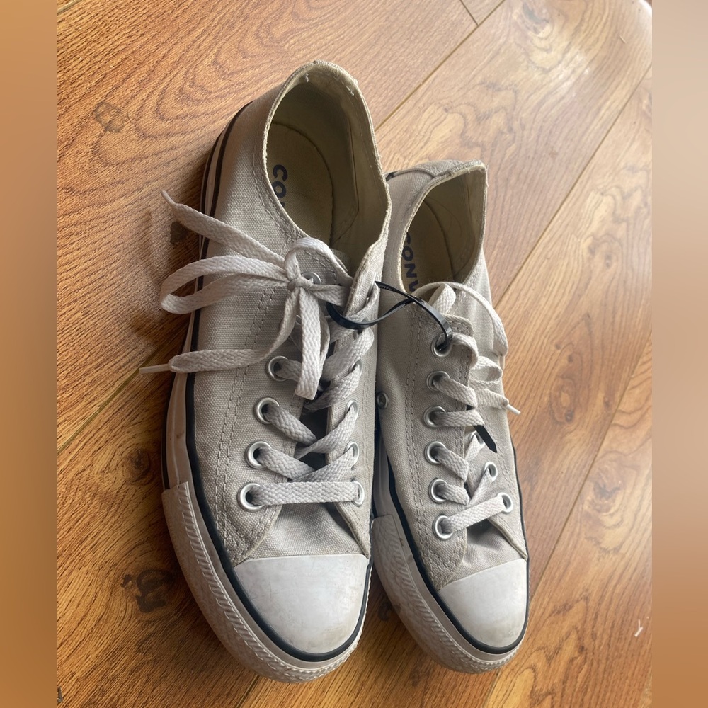 Converse Cream Canvas Sneakers women 7